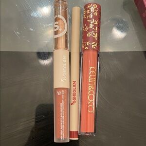 glam Nude and Coral Lip Gloss Trio- Set of 4